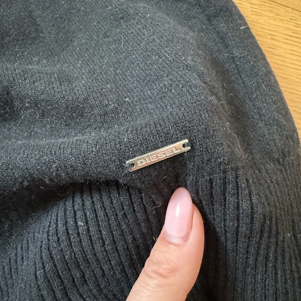 Diesel Y2K Eagle Wool Blend Crewneck Sweater - Black - Size XS - EUC - Picture 6 of 14